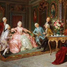 Схема вышивки «визит»