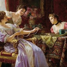 дама в сиреневом