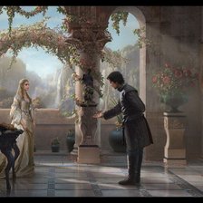 Схема вышивки «визит»