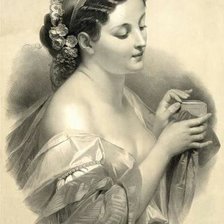 Схема вышивки «дама»