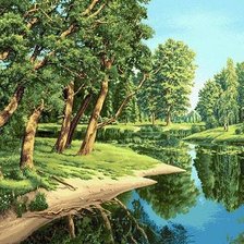 Схема вышивки «Пейзаж»