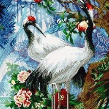 Схема вышивки «Crane Paradise»