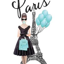 Схема вышивки «audrey en paris»