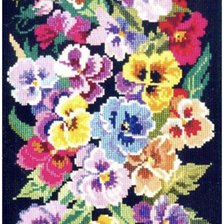 Схема вышивки «Анютины глазки»
