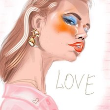 Схема вышивки «Девушка»