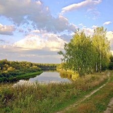 Схема вышивки «дорога вдоль реки»