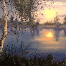 Схема вышивки «закат»