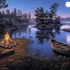 Схема вышивки «луна»