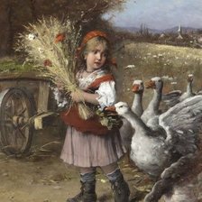 Схема вышивки «escaping ducks»