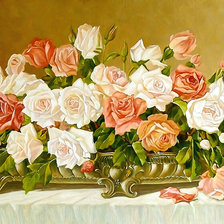 Схема вышивки «Серия "Букет". Розы»