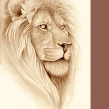 Схема вышивки «Серия "Хишники". Лев»