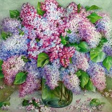 Схема вышивки «Сирень»