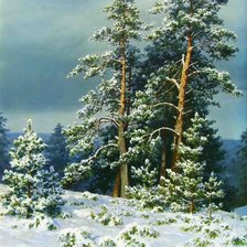 Схема вышивки «сосны»