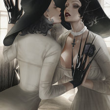 Схема вышивки «Леди в зеркале»