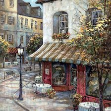 Схема вышивки «РУАН МАЙНИНГ. КАФЕ НА УГЛУ»