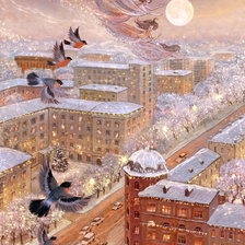 Схема вышивки «ГАЛИНА ЕГОРЕНКОВА. НАД ГОРОДОМ»