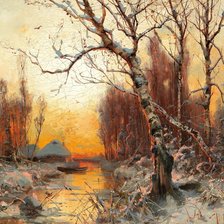 Схема вышивки «закат»