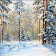 Схема вышивки «Winter im Wald»