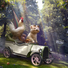 Схема вышивки «Поездка»