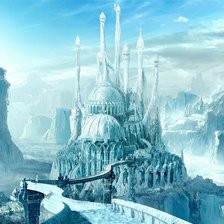 Схема вышивки «зима, замок»