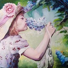 Схема вышивки «сирень»