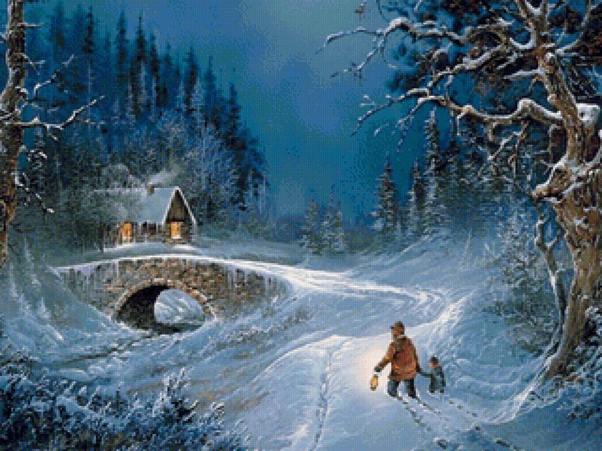 вечер - зима - предпросмотр