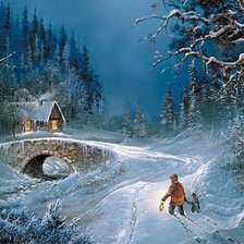 Схема вышивки «вечер»