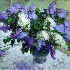 Схема вышивки «сирень (по картине А.Богачева)»