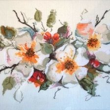 Схема вышивки «Цвіт шипшини 40.50»