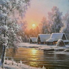 Схема вышивки «вечер»