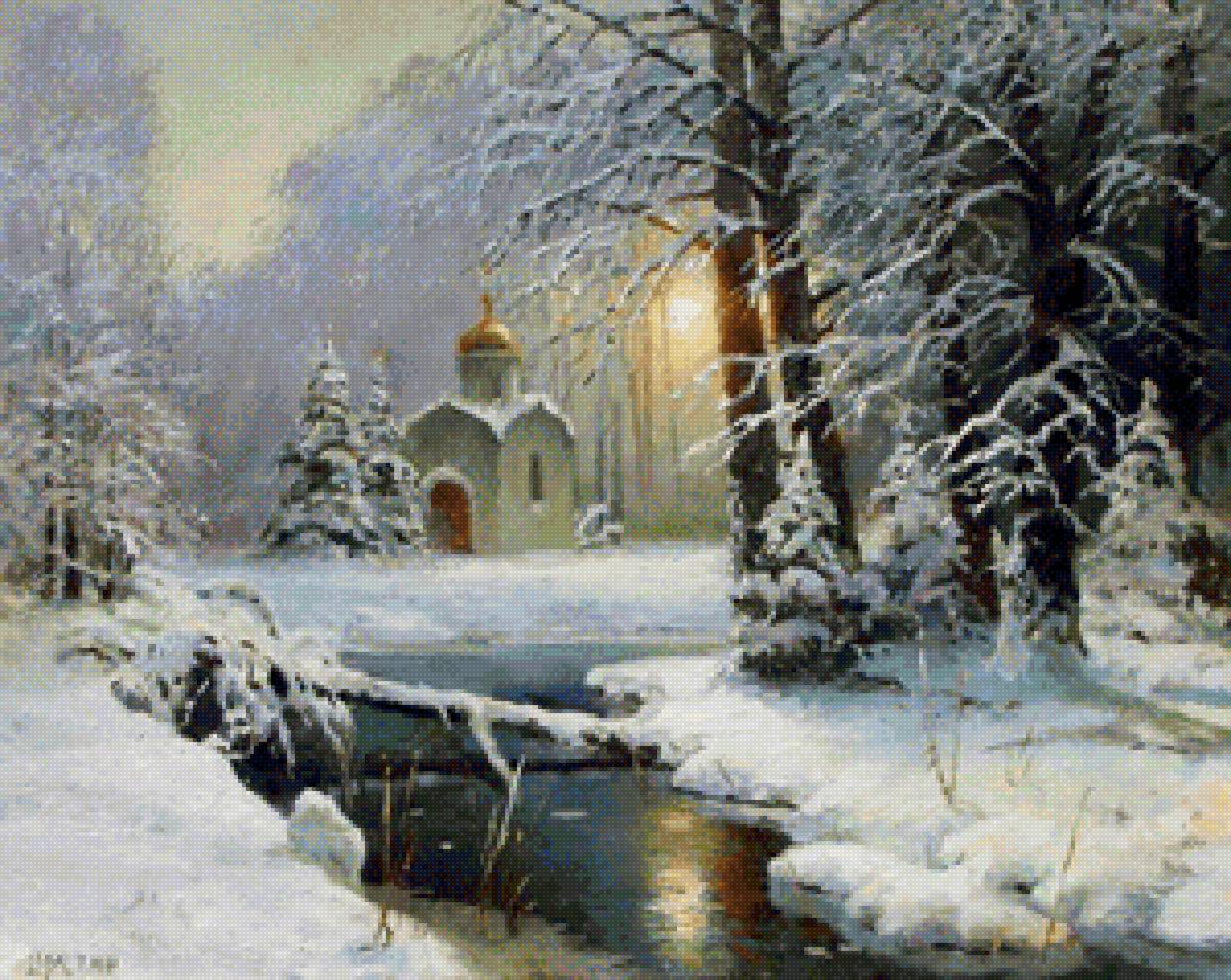 вечер - зима - предпросмотр