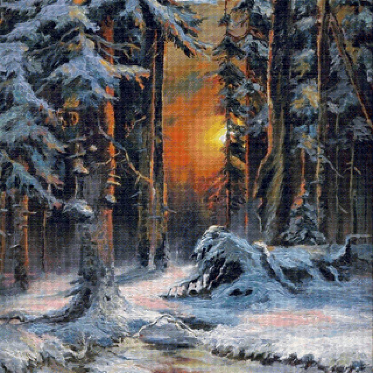 вечер - зима - предпросмотр