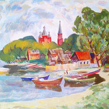 Схема вышивки «на берегу Селигера»