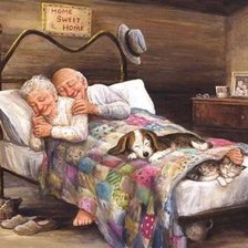 Схема вышивки «Viejitos durmiendo»