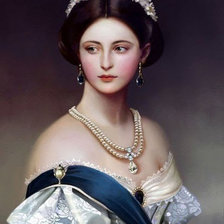 Схема вышивки «Дама»