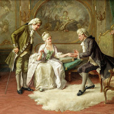 Схема вышивки «визит»