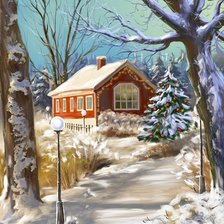 Схема вышивки «вечер»