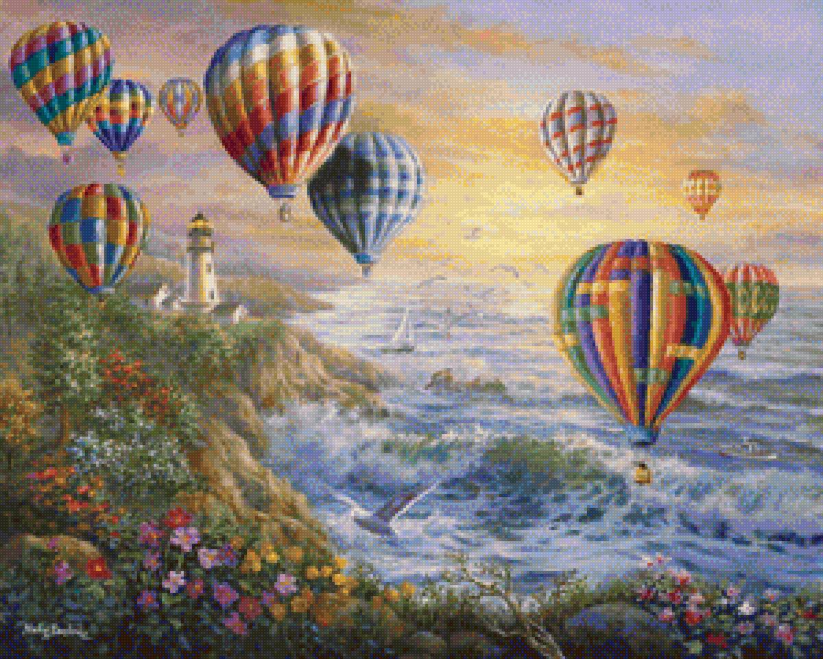 Air Balloons - seascape - предпросмотр
