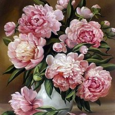 Схема вышивки «Пионы»