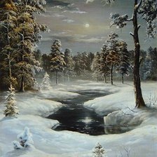 Схема вышивки «зима»