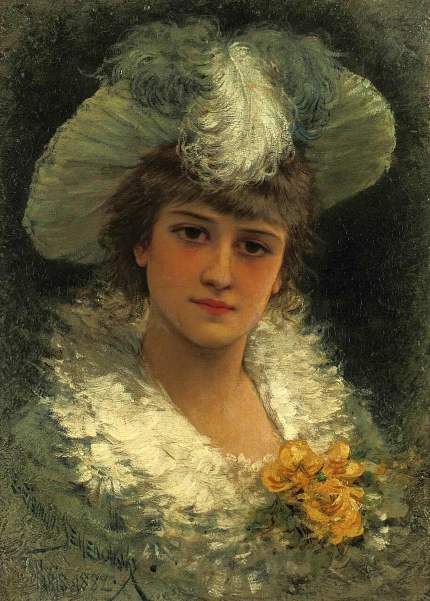 дама в шляпе - портрет - оригинал