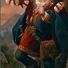 Схема вышивки «охотник с соколом»