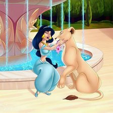 Схема вышивки «жасмин и король лев»