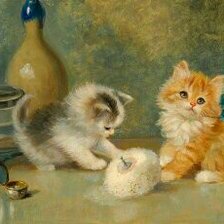 Схема вышивки «Котята»