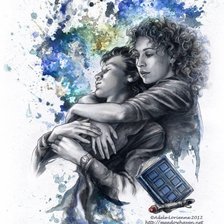 Схема вышивки «Доктор и Ривер Сонг - простая»