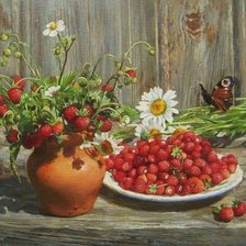 Схема вышивки «Земляника»