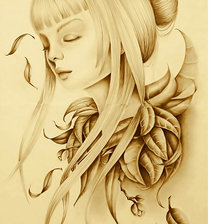 Схема вышивки «Серия "Люди". Девушка.»