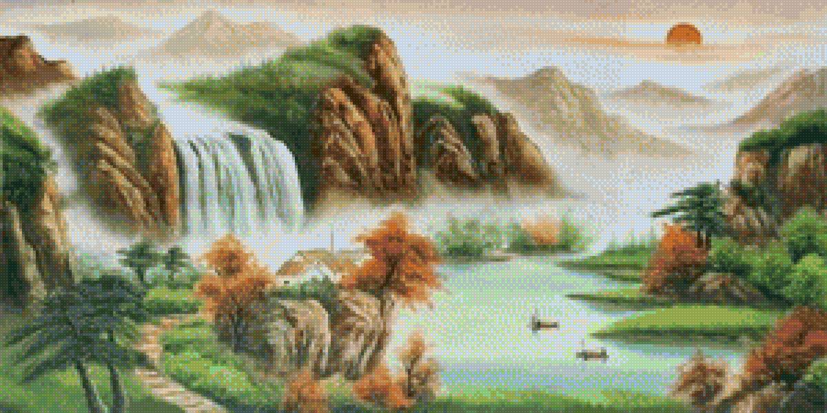 Mountain River - landscape - предпросмотр