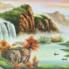 Схема вышивки «Mountain River»