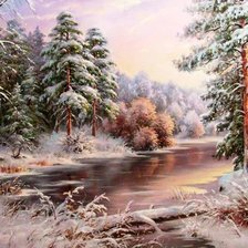 Схема вышивки «Пейзаж»